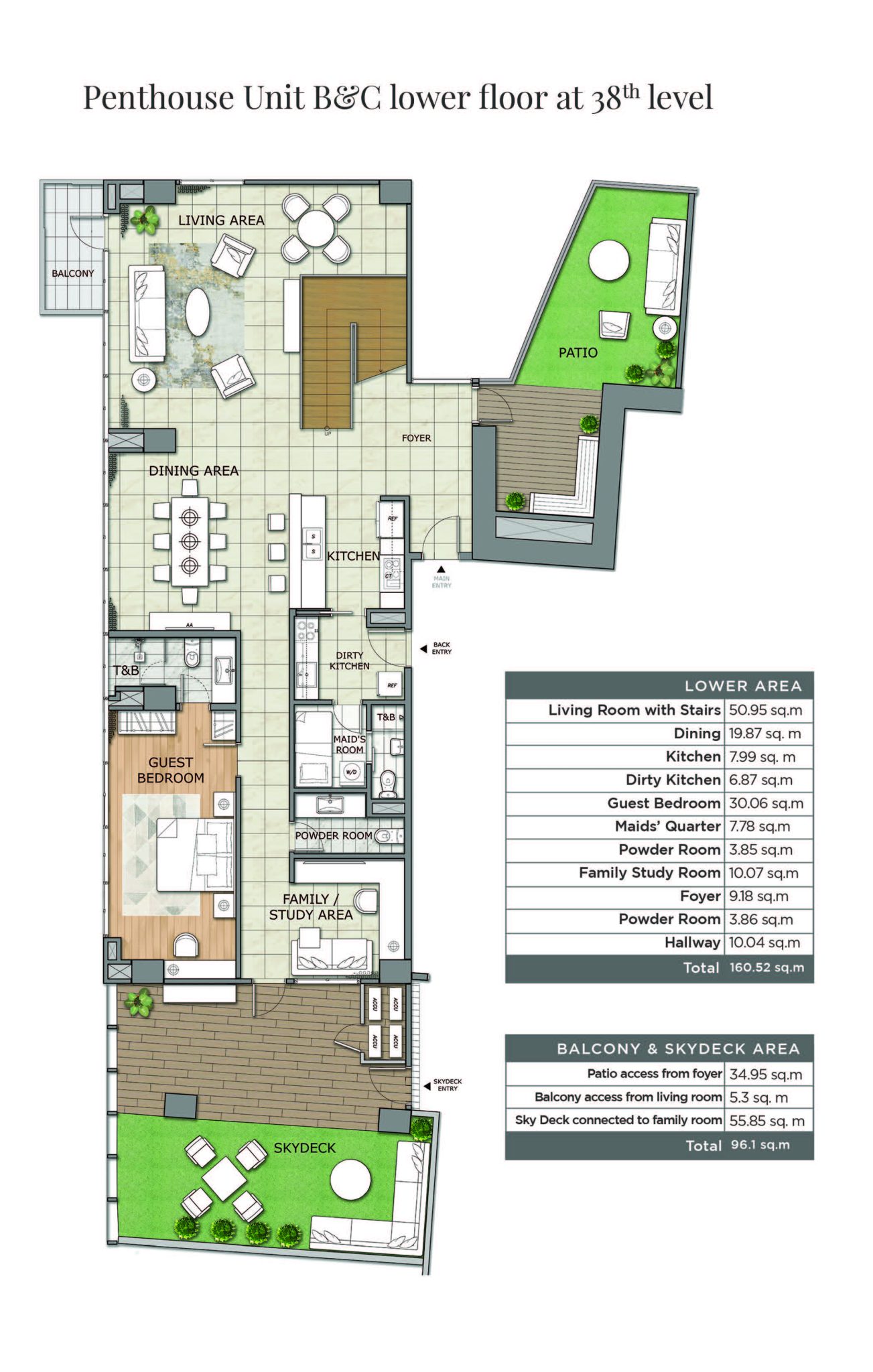 38 PARK AVENUE PENTHOUSE units B C floor plan lower 1303x2048